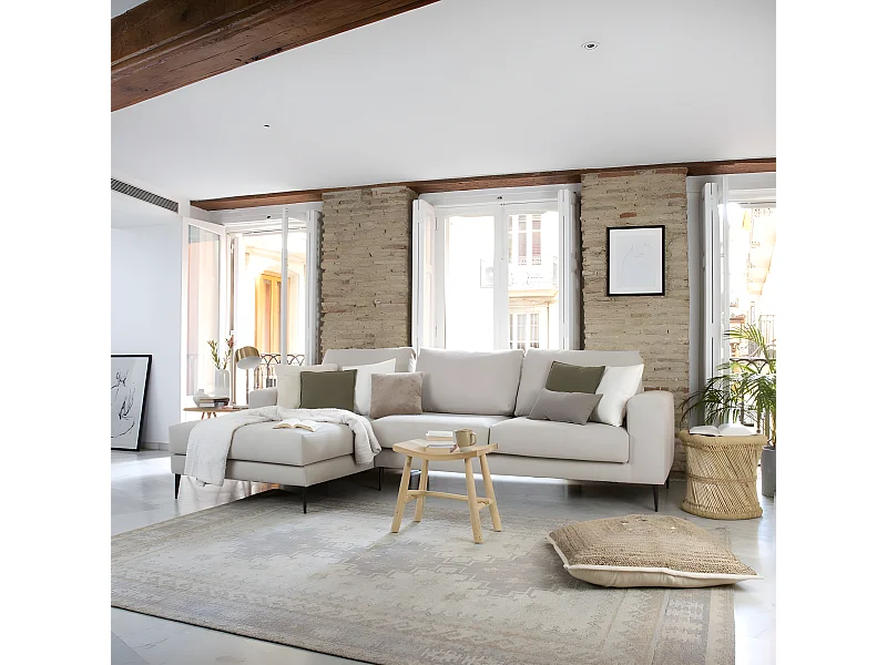 Canapé d'angle textile Beige (405) 305x105