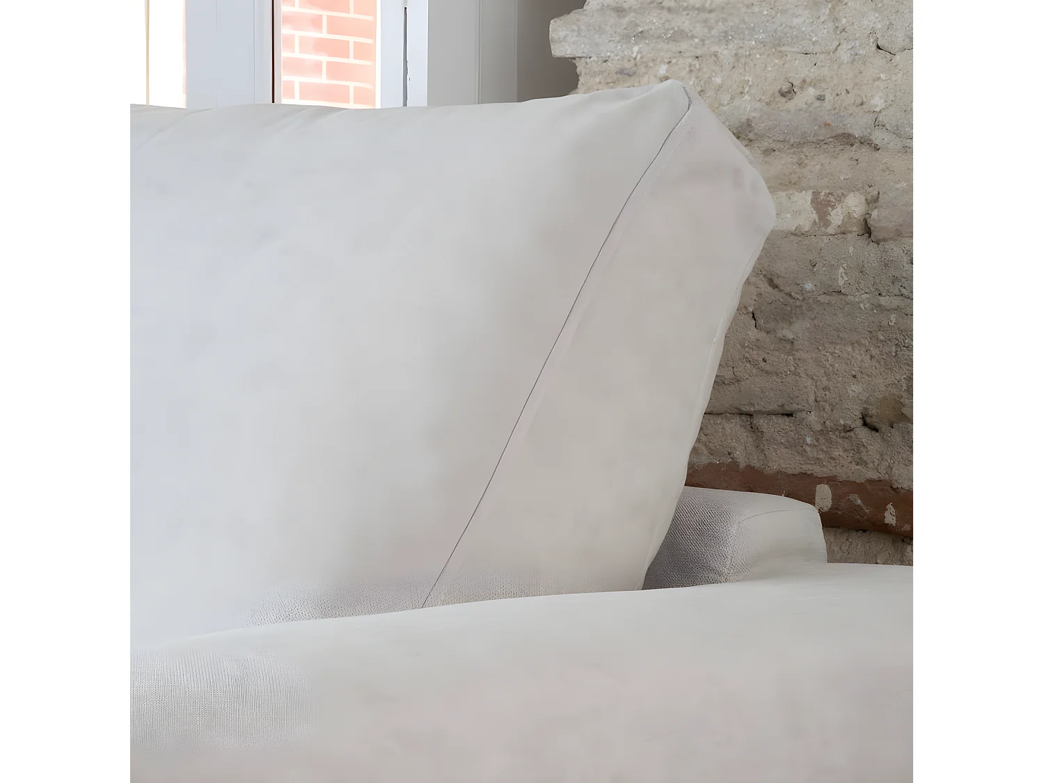 Canapé d'angle textile Beige (405) 305x105