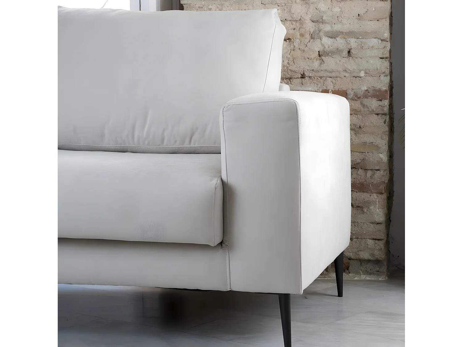 Canapé d'angle textile Beige (405) 305x105