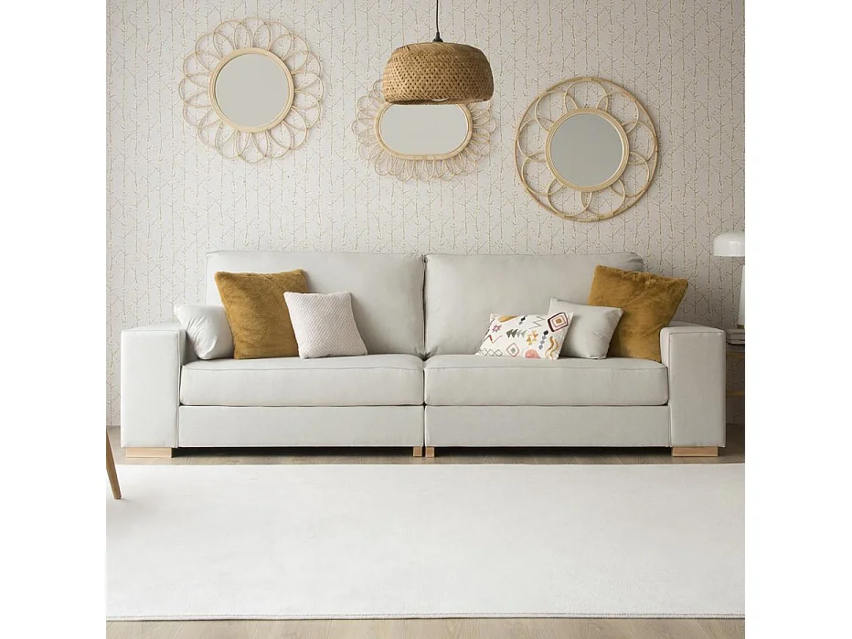 Canapé effet bois Beige 281x95