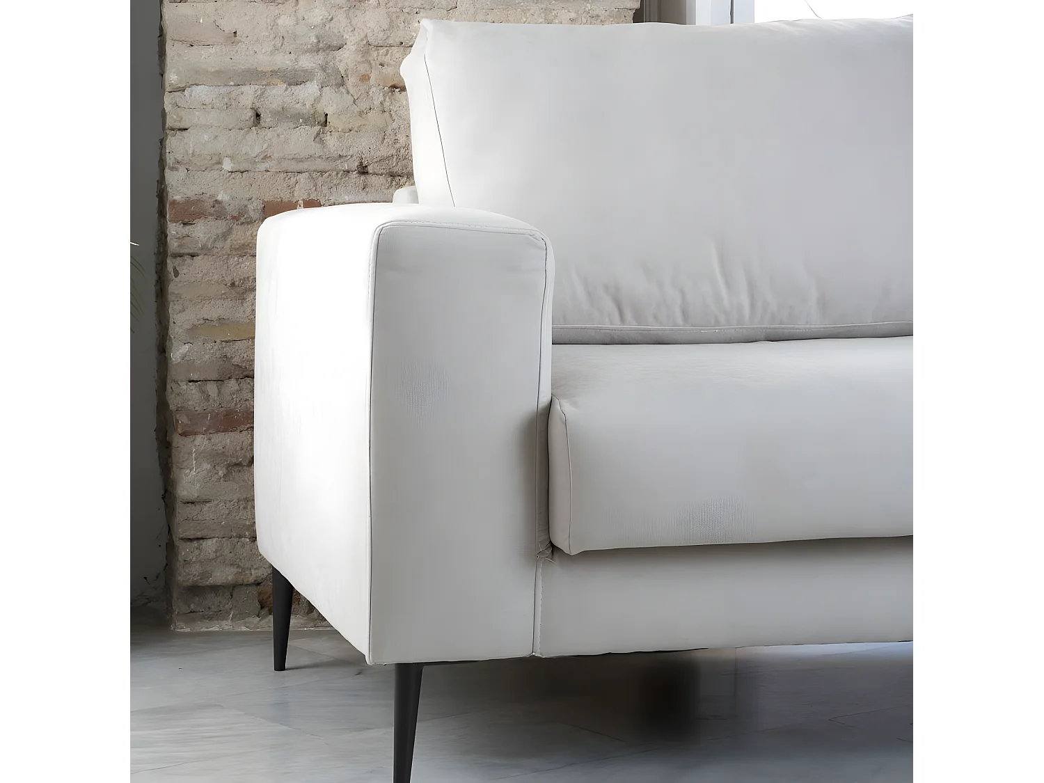 Canapé d'angle textile Beige (405) 305x105