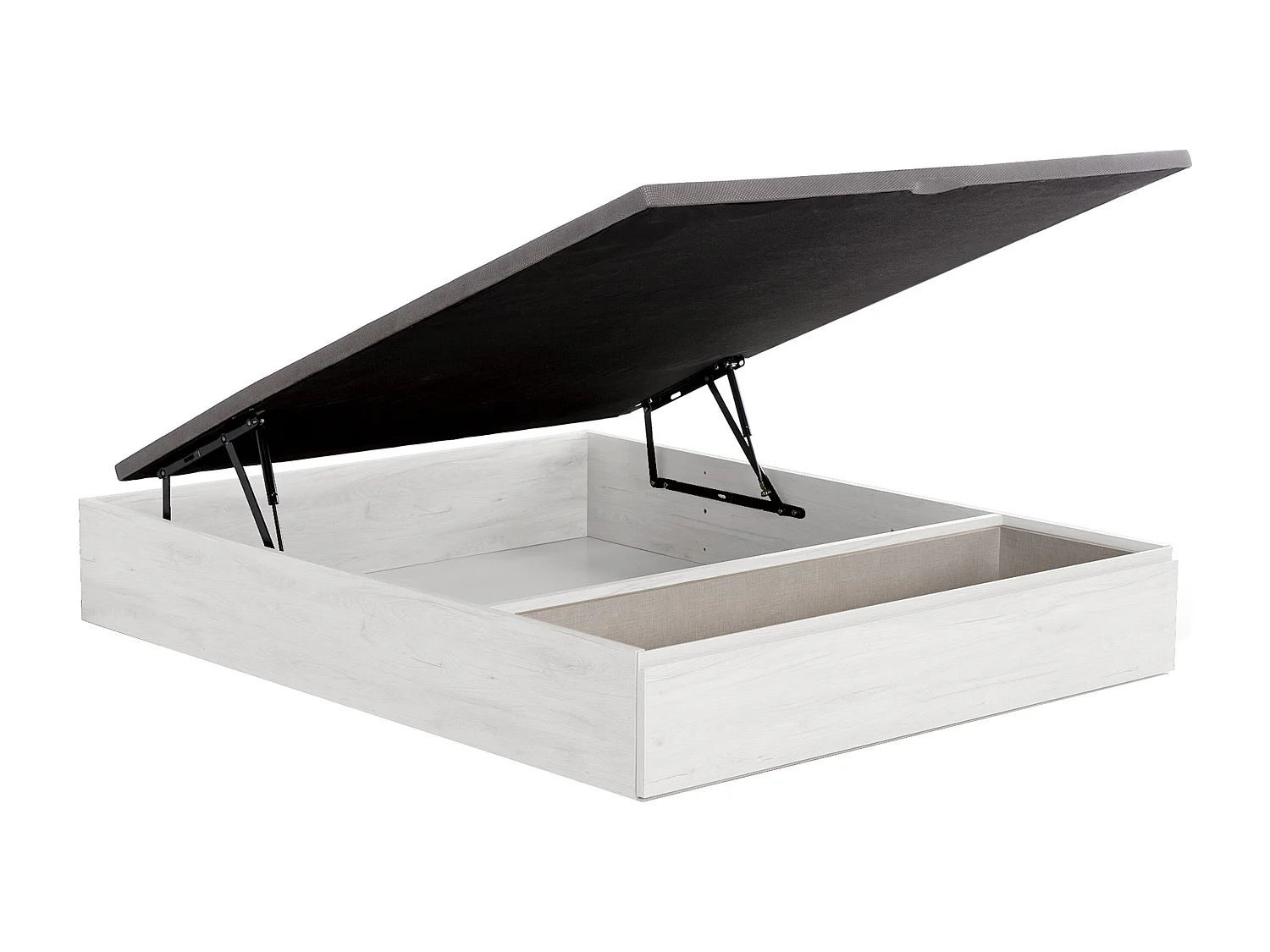 Ensemble 140 x 190 cm sommier coffre avec tiroir blanc + matelas ressorts ensachés ép.22cm - PRESTIGE de YSMÉE