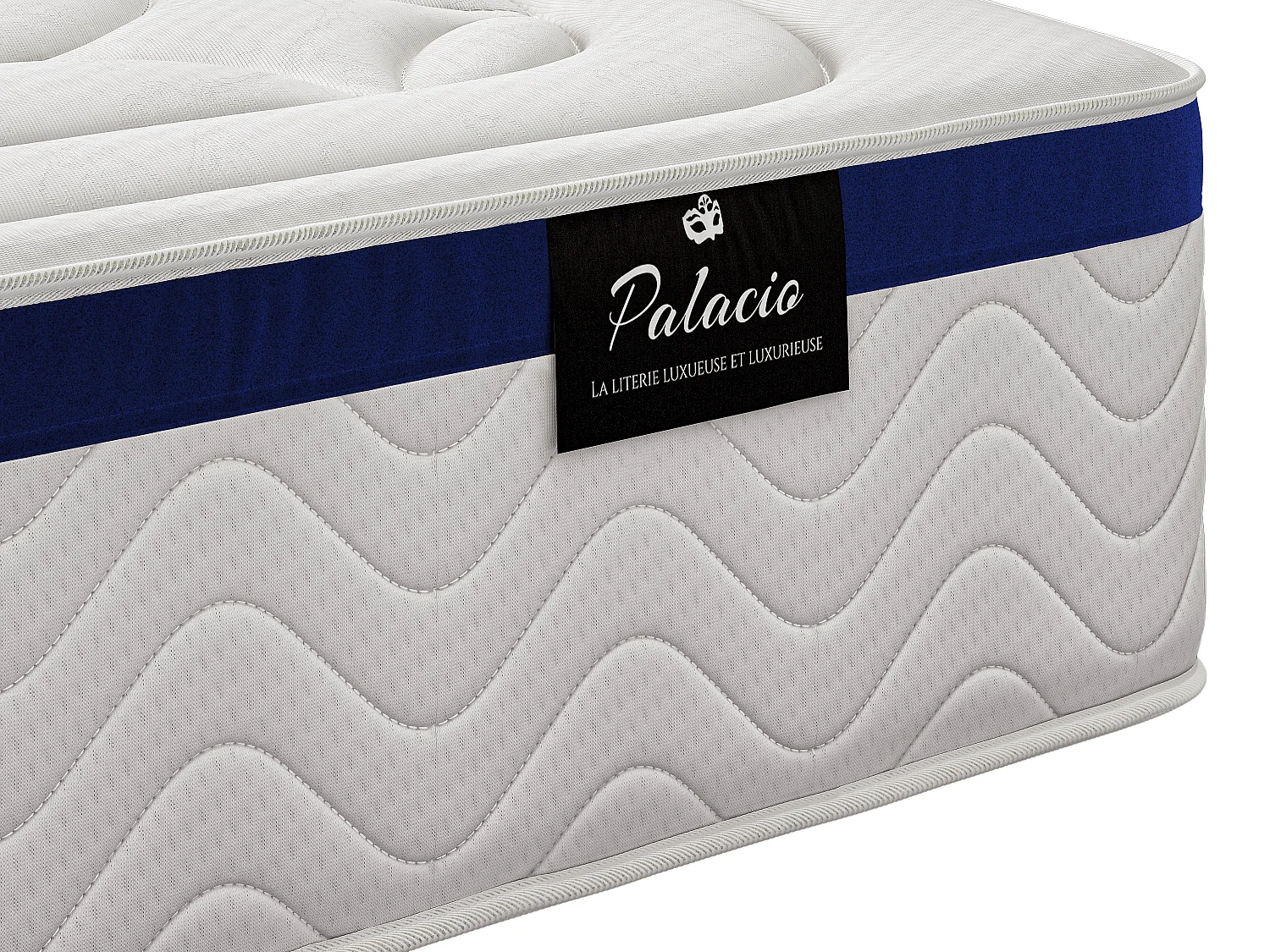 Conjunto 140x190 cm sommier com espaço de arrumação e gaveta natural claro + colchão de molas ensacadas esp. 30 cm - MARQUIS de PALACIO