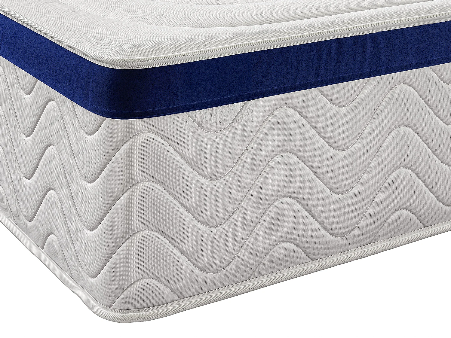 Set 140x190cm rete vano con cassetto Bianco + materasso ibrido molle insacchettate sp. 30cm  - MARQUIS di PALACIO