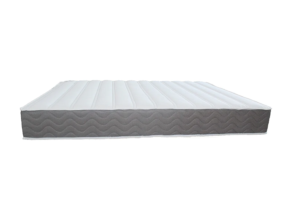 Ensemble 140 x 190 cm sommier coffre avec tiroir naturel clair + matelas mousse HD mémoire de forme et tissu 3D respirant ép.18cm - HEAVEN de YSMÉE