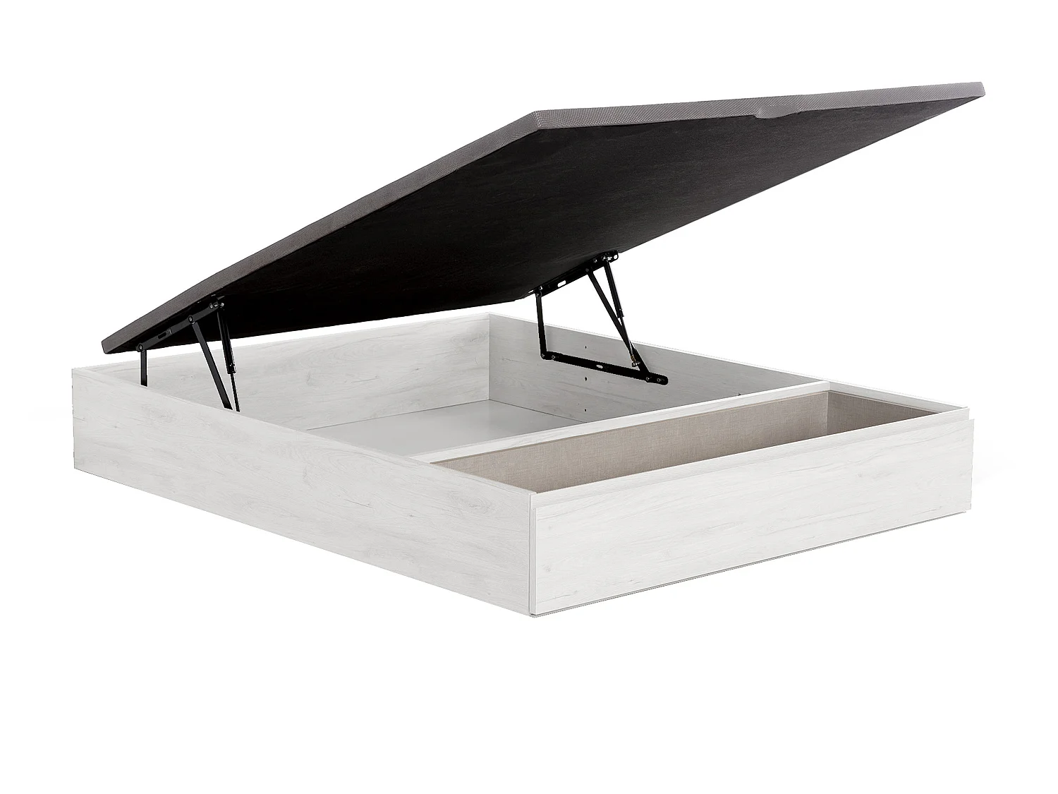 Ensemble 160 x 200 cm sommier coffre avec tiroir blanc + matelas mousse HD mémoire de forme et tissu 3D respirant ép.18cm - HEAVEN de YSMÉE