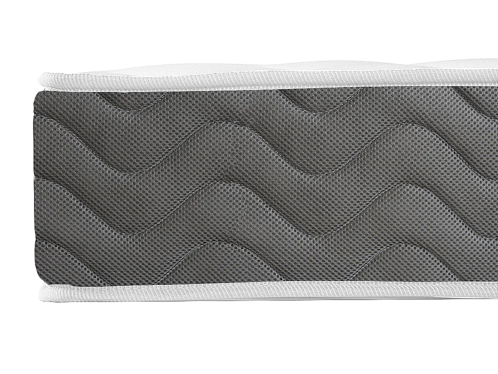 Ensemble 160 x 200 cm sommier coffre avec tiroir blanc + matelas mousse HD mémoire de forme et tissu 3D respirant ép.18cm - HEAVEN de YSMÉE