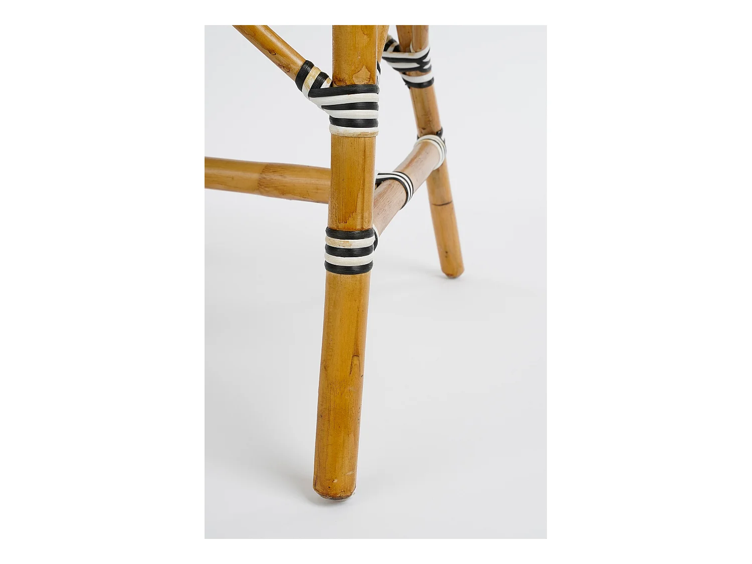 Banc de jardin en rotin et synthétique - 98 x 60 x 93 - Noir, blanc - MANDOX