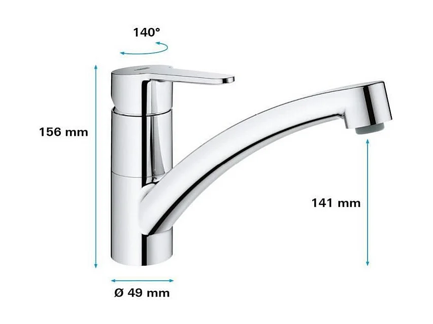 GROHE - Mitigeur monocommande Evier - Start Eco