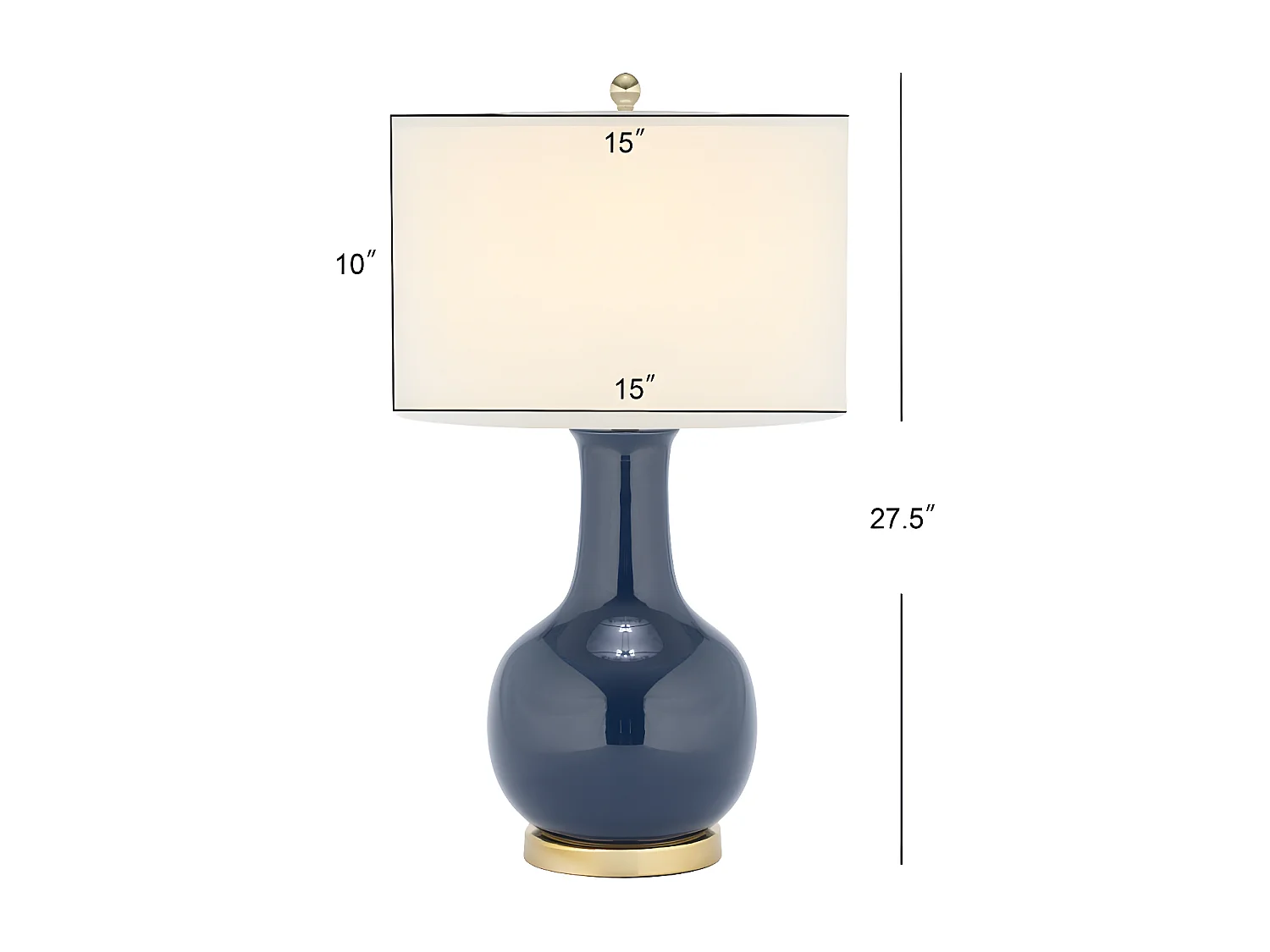 Lampe de table Bleu marine 38 X 38 X 69.85 cm - Rosemarie