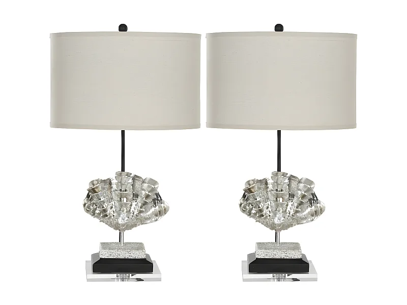 Lot de 2 Lampe de table Feuille d'argent 41 X 41 X 69.85 cm - Ardelle