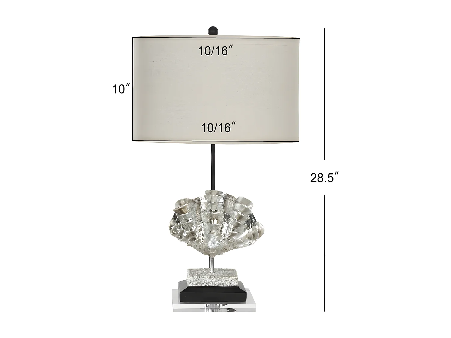 Lot de 2 Lampe de table Feuille d'argent 41 X 41 X 69.85 cm - Ardelle