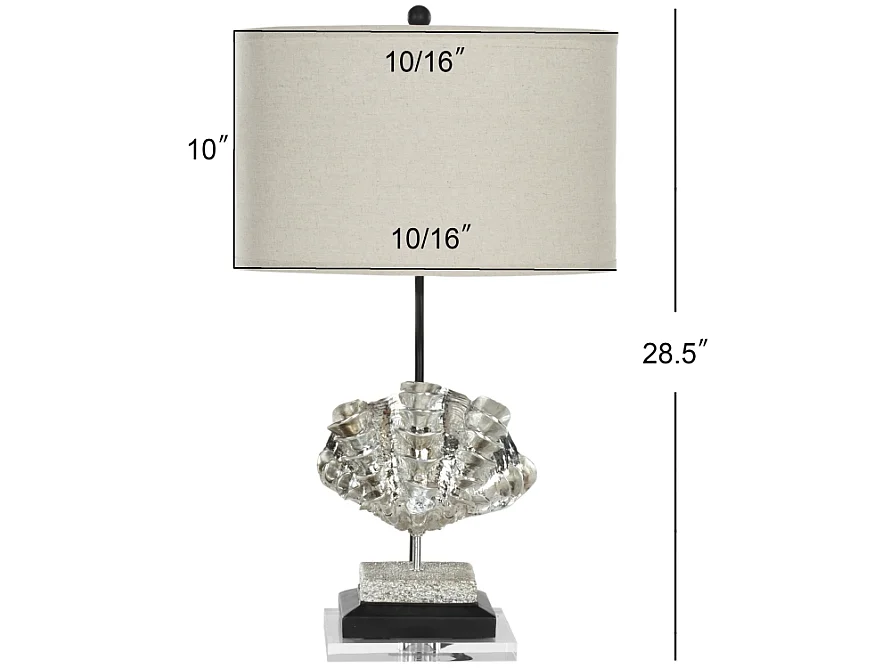 Lot de 2 Lampe de table Feuille d'argent 41 X 41 X 69.85 cm - Ardelle