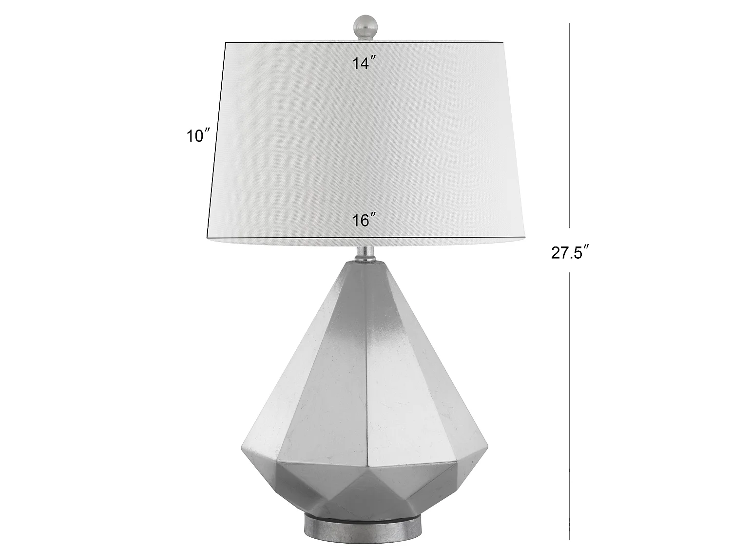 Lot de 2 Lampe de table Feuille d'argent 41 X 41 X 69.85 cm - Ardelle