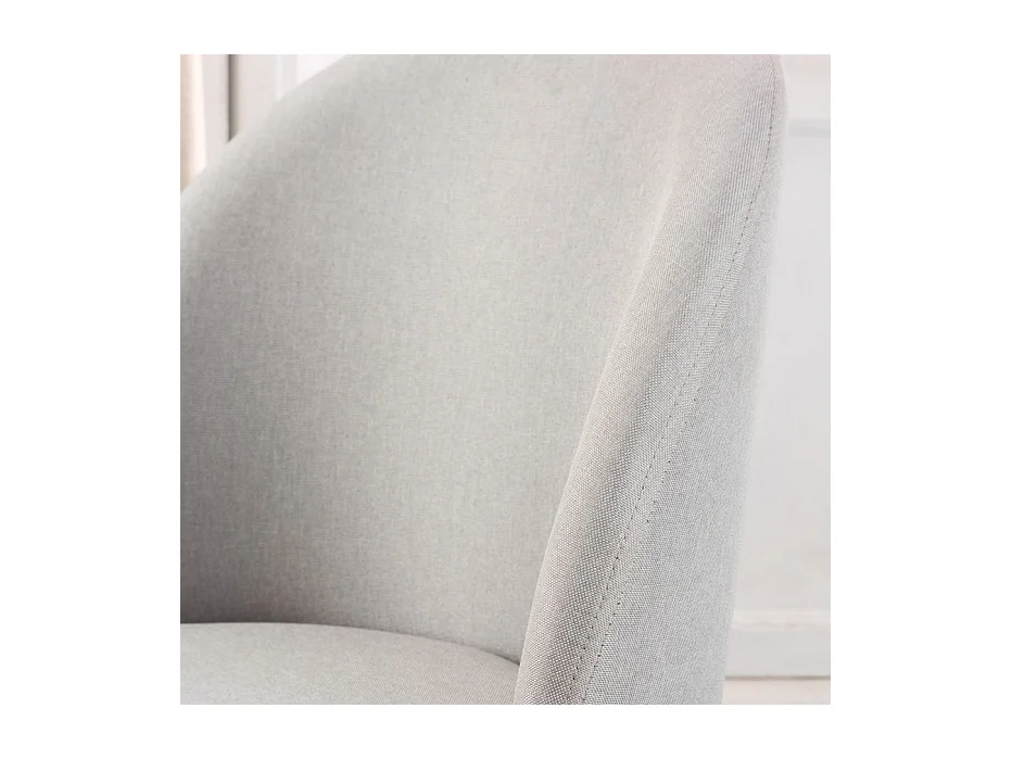 Sedia in tessuto tessuto e legno. gambe metalliche. Grigio 58x78