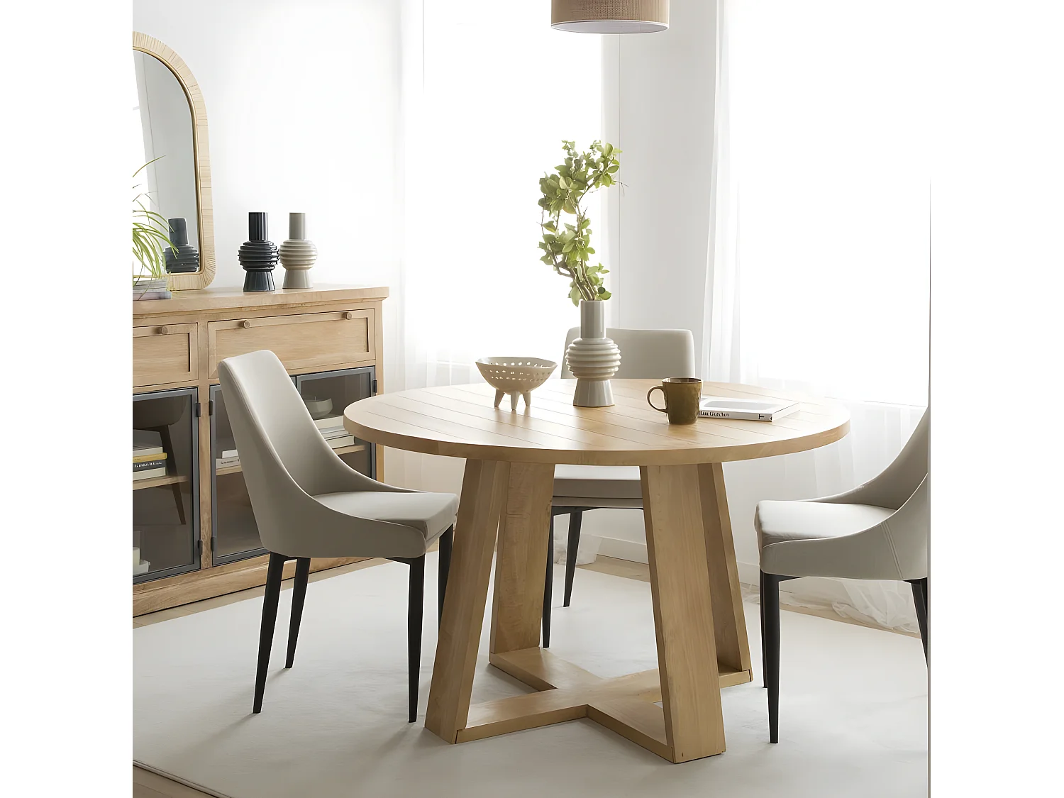 Sedia in tessuto rivestimento e gambe metalliche Beige 60x90