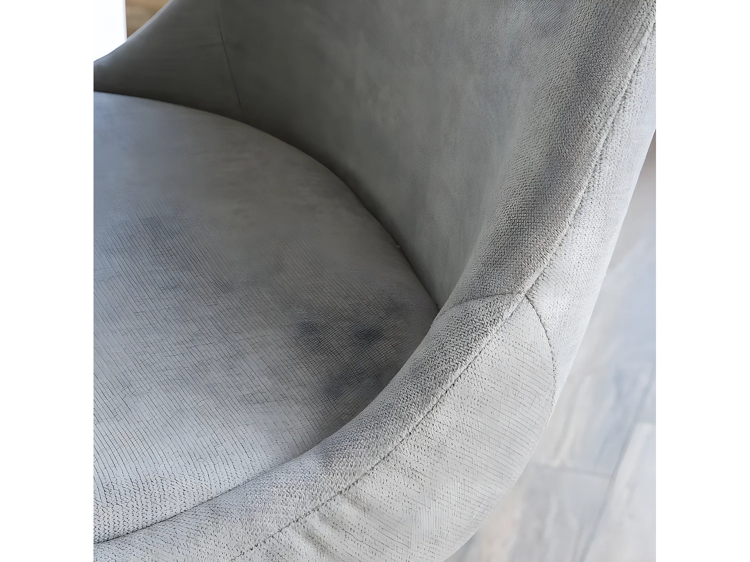 Pack Set di 4 sedie stoffa e legno. gambe metalliche Grigio 47x87