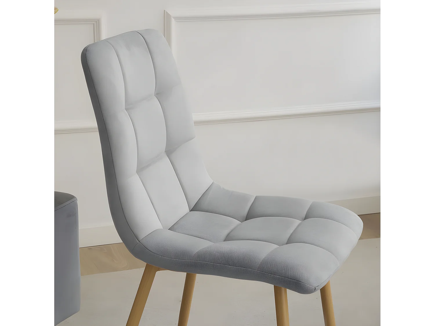 Chaise rembourrée tissu Gris (616) 45x88