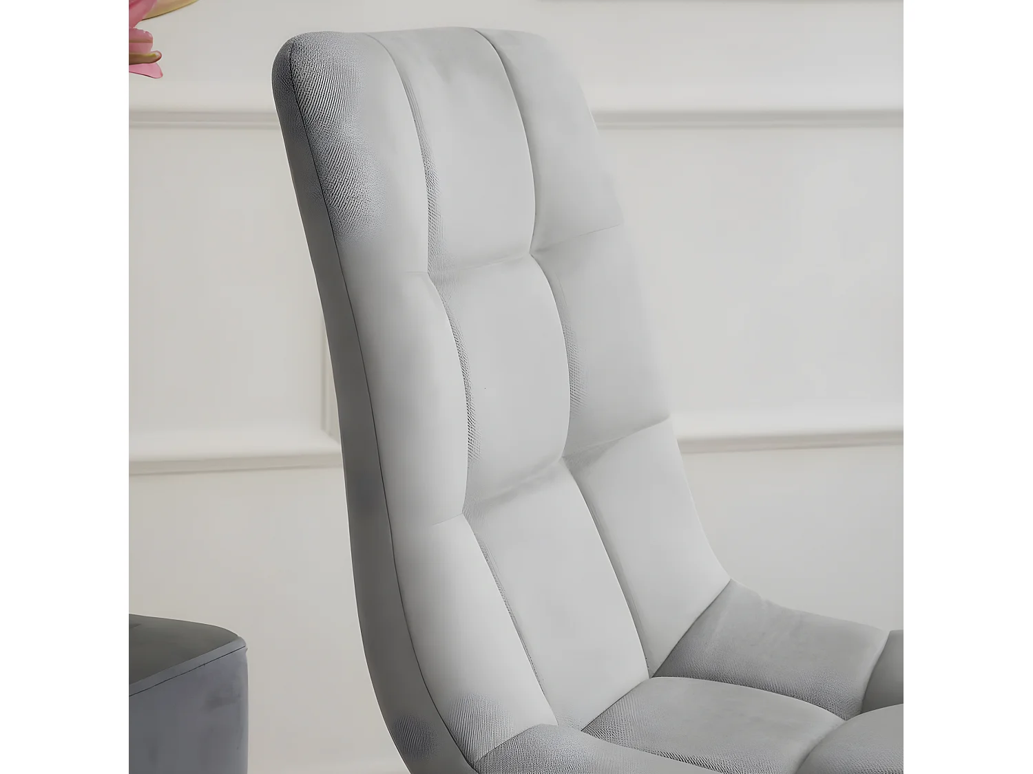 Chaise rembourrée tissu Gris (616) 45x88