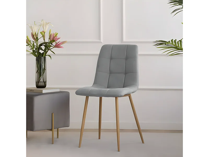 Sedia in tessuto tessuto Grigio 55x88