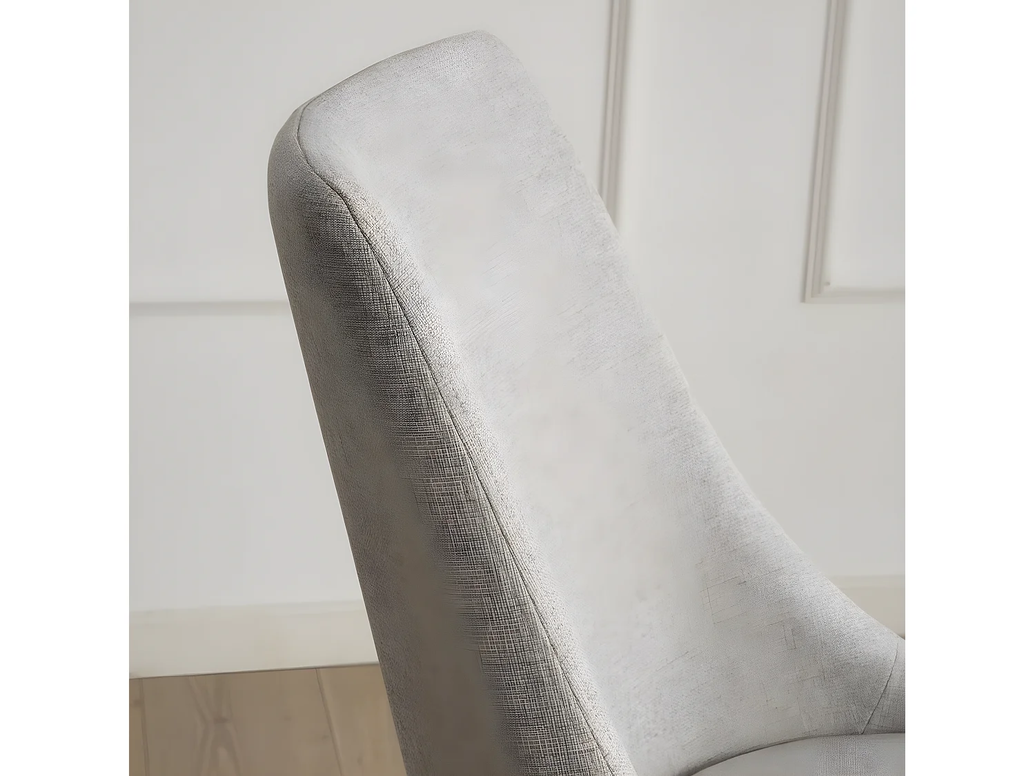 Chaise rembourrée en tapisserie Gris Perle (636) 48x90