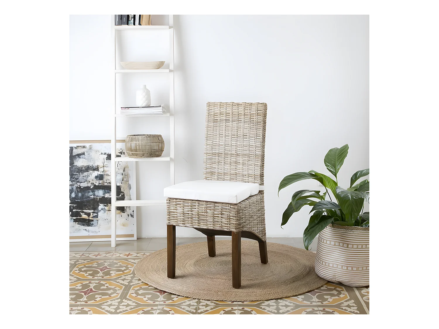 Chaise en rotin naturel 47x99