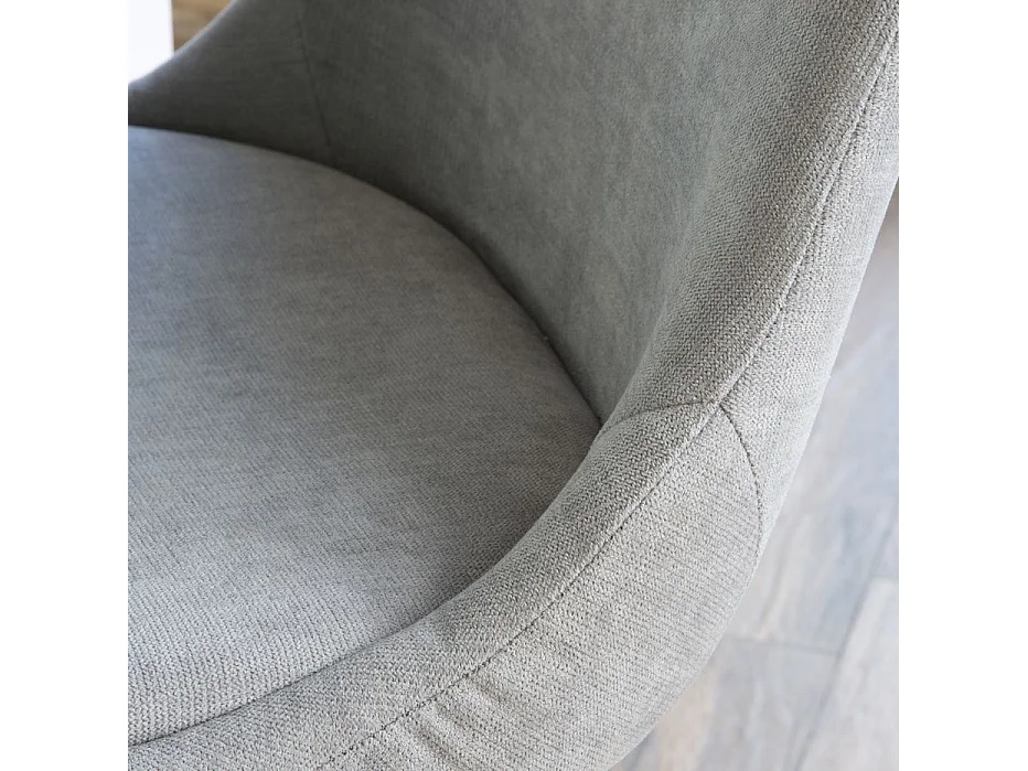 Sedia in tessuto stoffa e legno. gambe metalliche Grigio 51x87