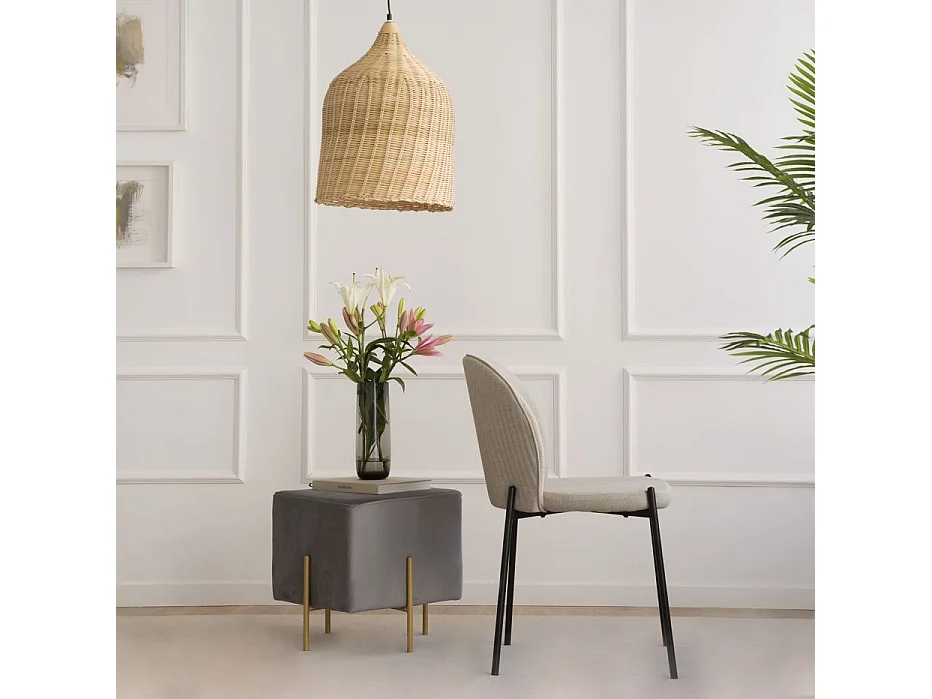 Sedia in tessuto tessuto Beige 55x85