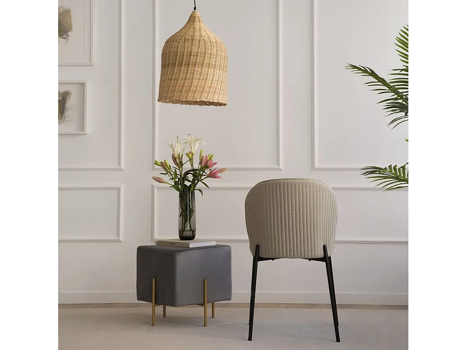 Sedia in tessuto tessuto Beige 55x85