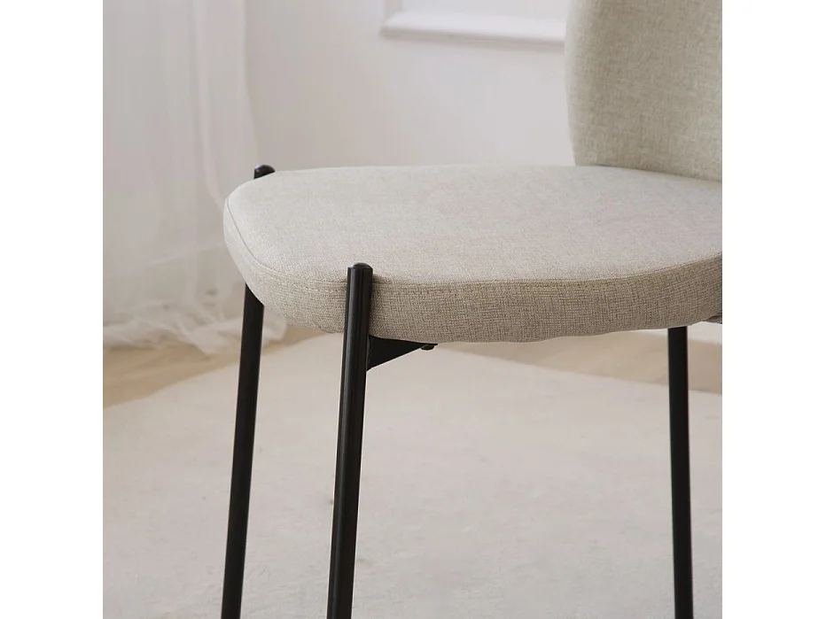 Sedia in tessuto tessuto Beige 55x85