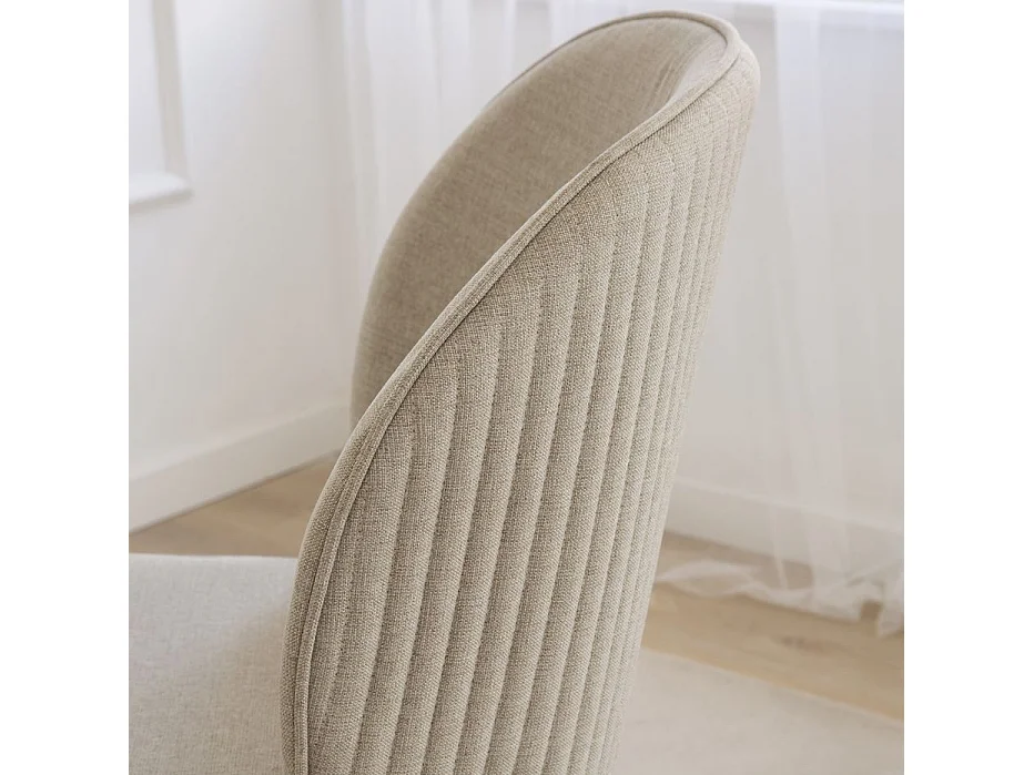 Sedia in tessuto tessuto Beige 55x85