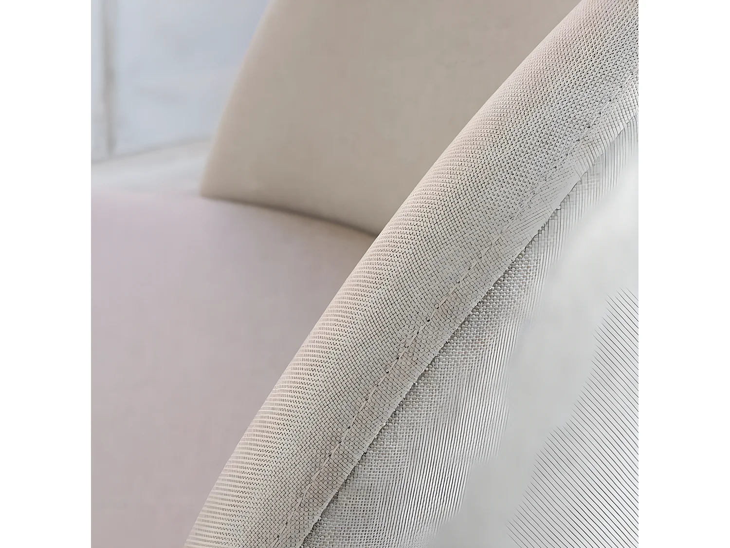 Pack Set di 4 sedie tessuto e legno. gambe metalliche. Beige 48x78