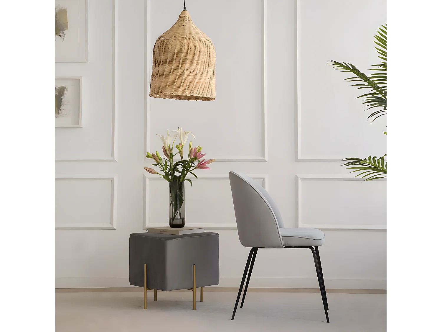 Sedia in tessuto tessuto. gambe metalliche Grigio 54x86