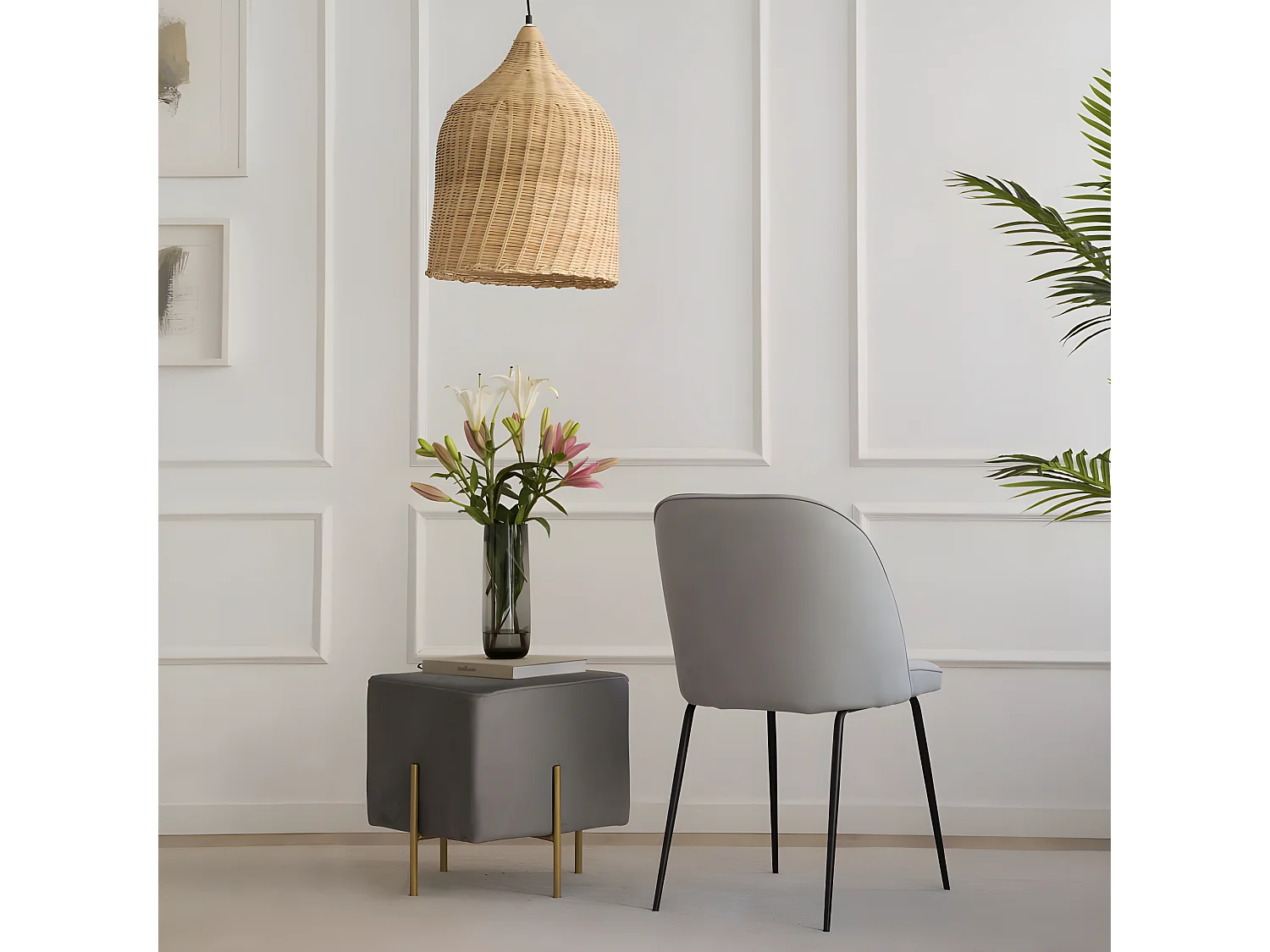 Sedia in tessuto tessuto. gambe metalliche Grigio 54x86