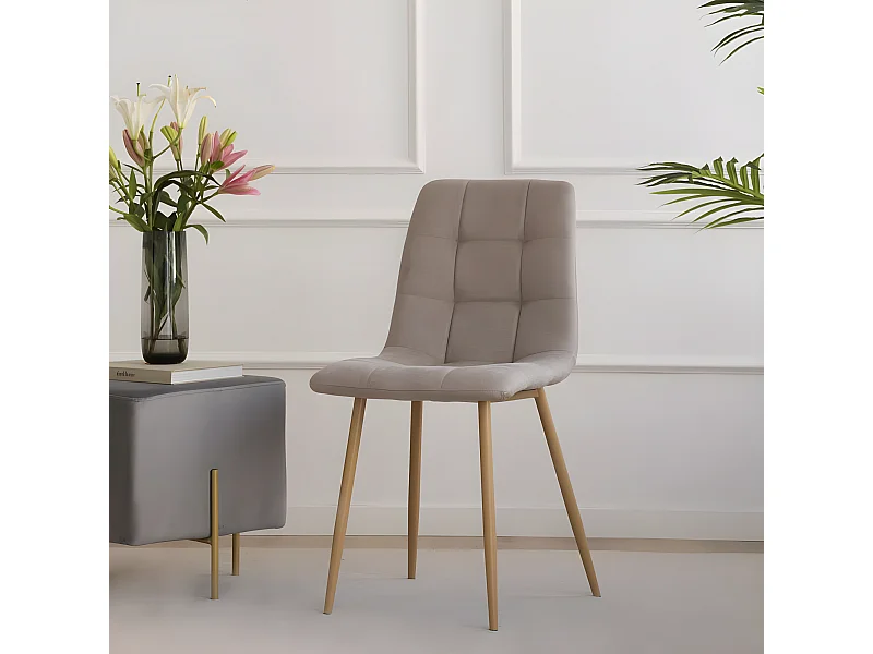 Sedia in tessuto tessuto Beige 55x88