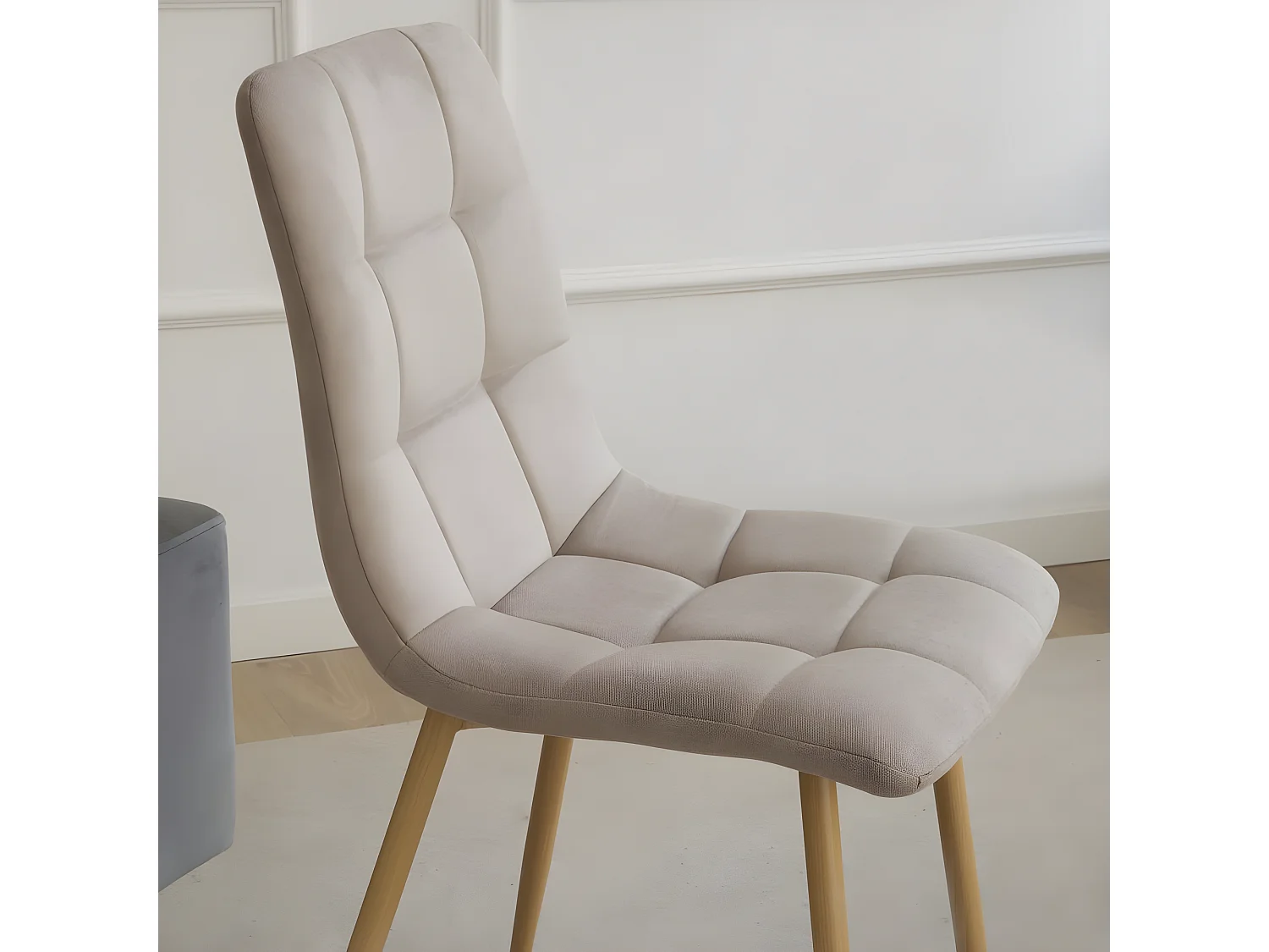 Sedia in tessuto tessuto Beige 55x88