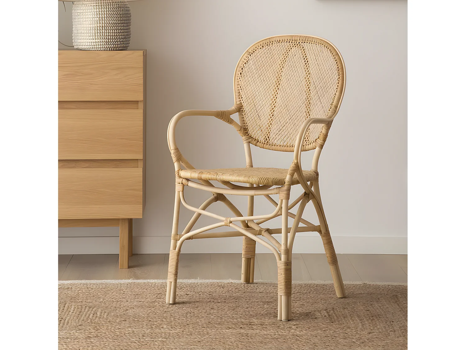 Chaise en rotin naturel 54x92