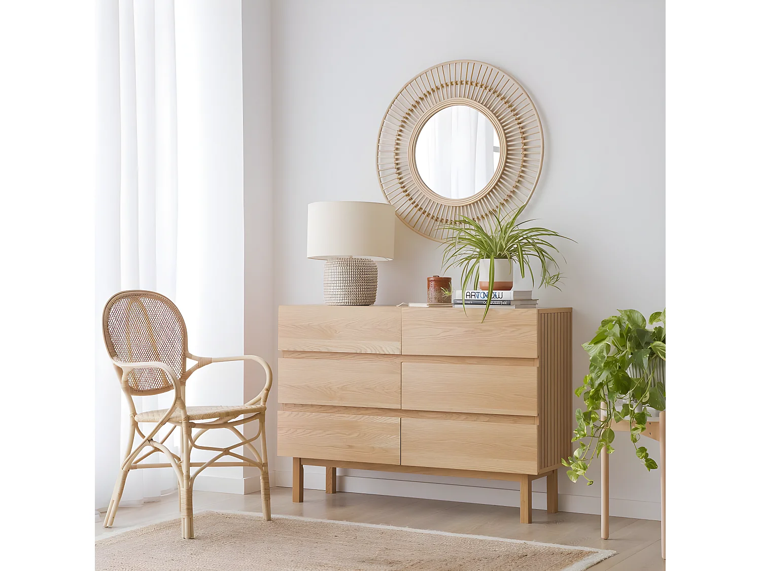 Chaise en rotin naturel 54x92