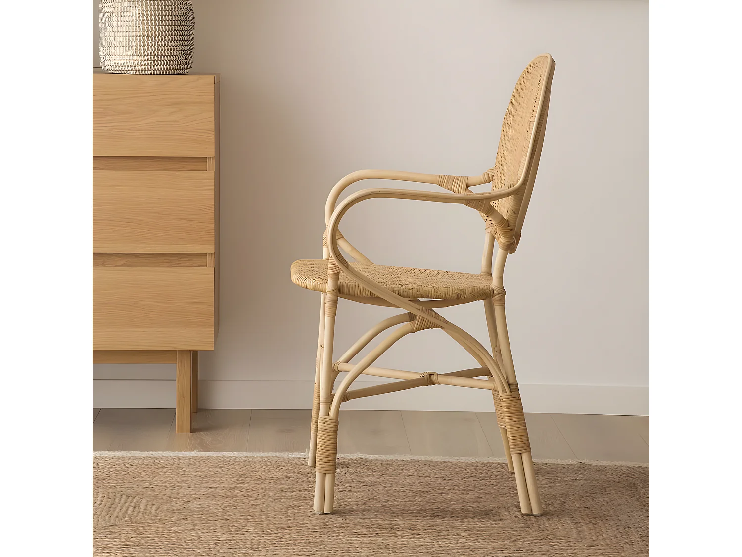 Chaise en rotin naturel 54x92