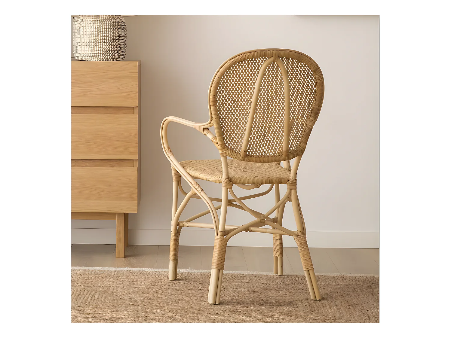 Chaise en rotin naturel 54x92