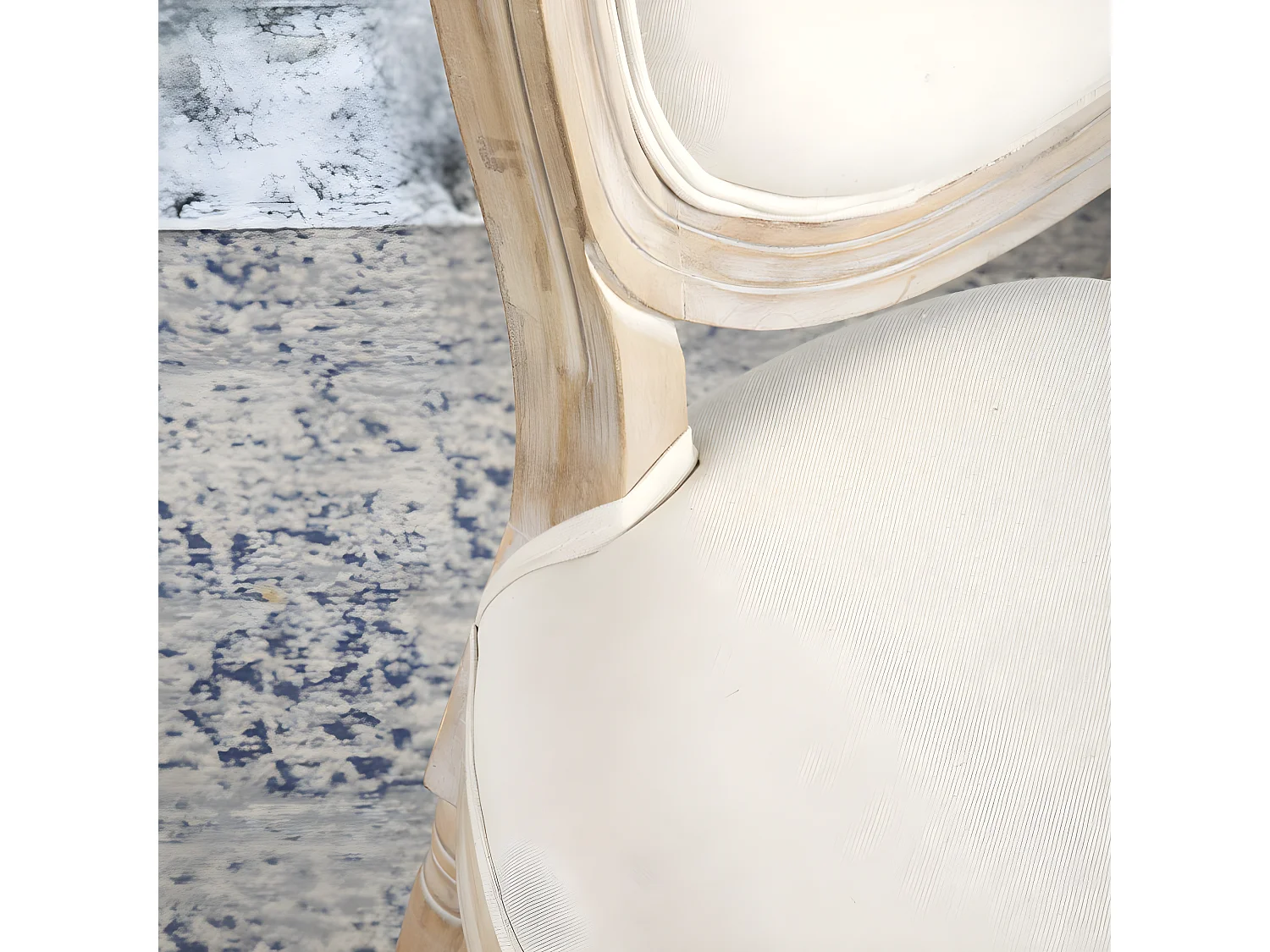 Chaise rembourrée en bois Beige (628) 48x96