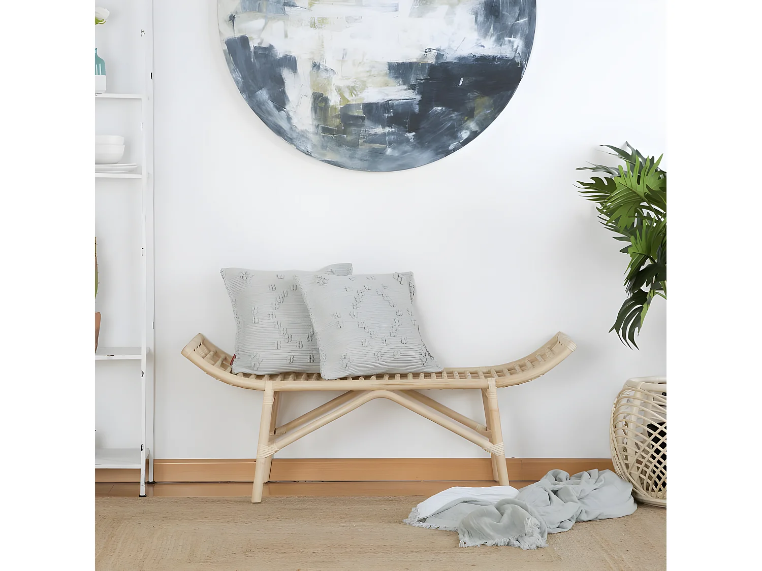 Banc en rotin Natural Core 120x47