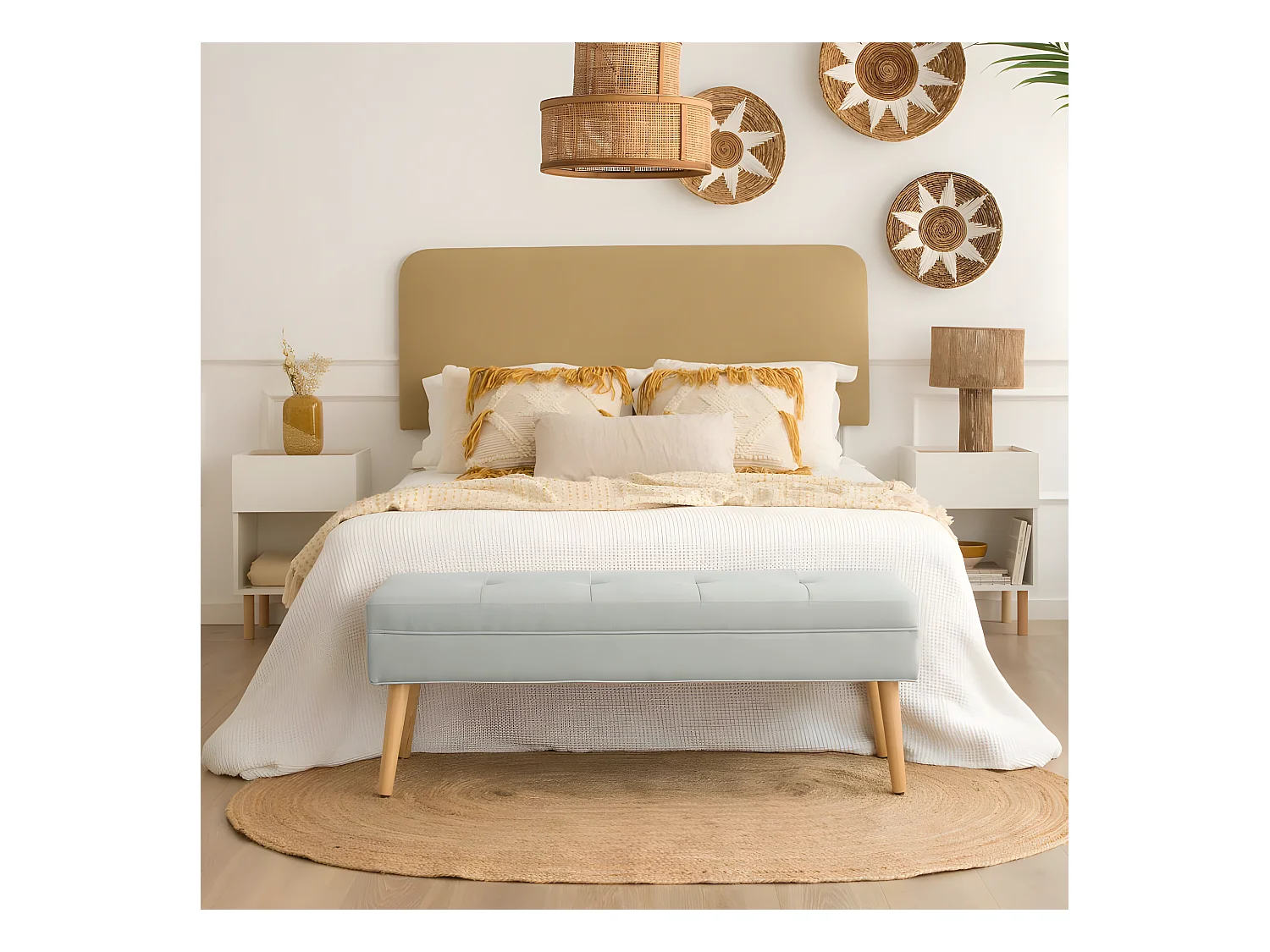 Banc en mdf Gris 119x43