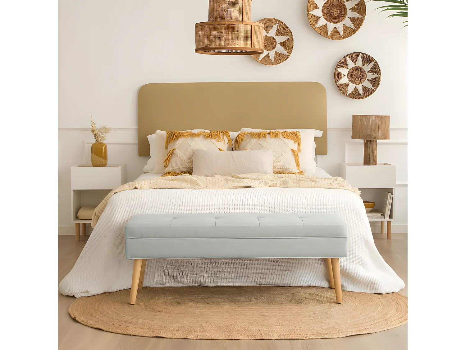 Banc en mdf Gris 119x43