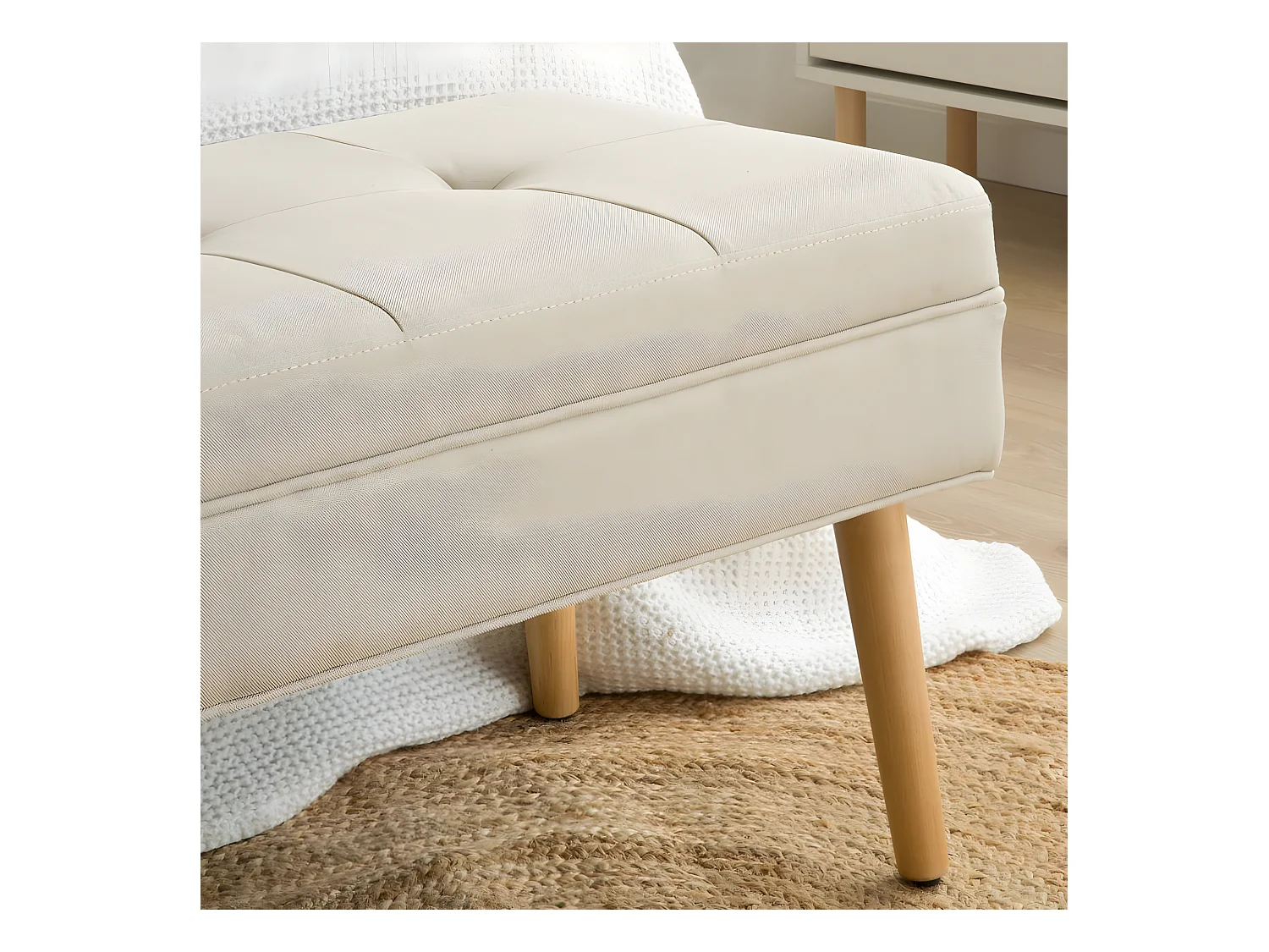 Banc en mdf Beige 119x43