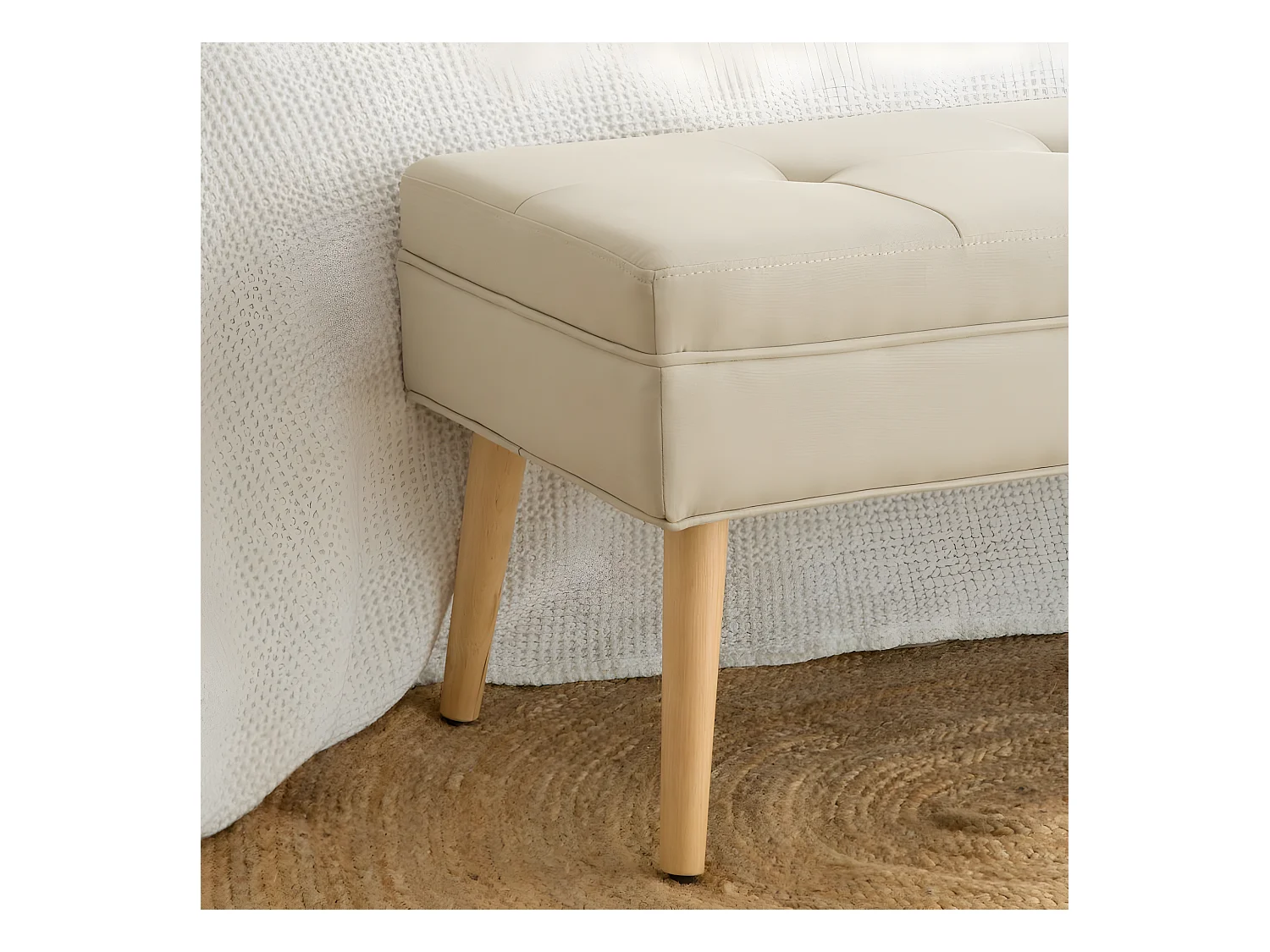 Banc en mdf Beige 119x43