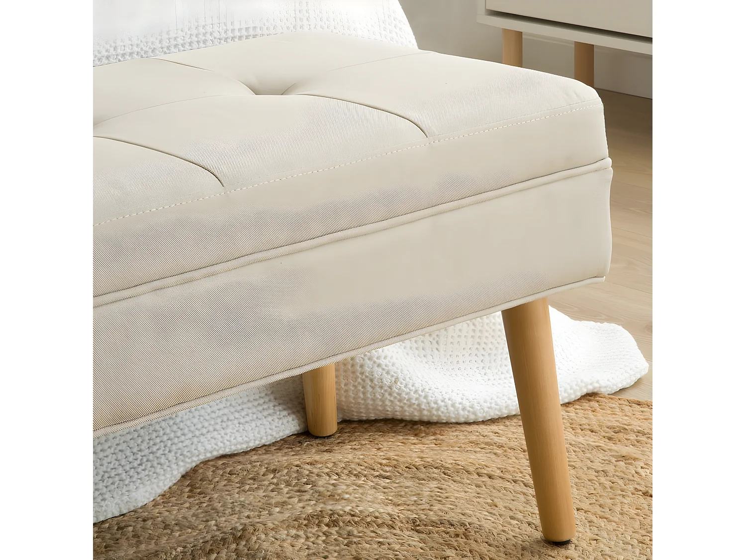 Banc en mdf Beige 119x43