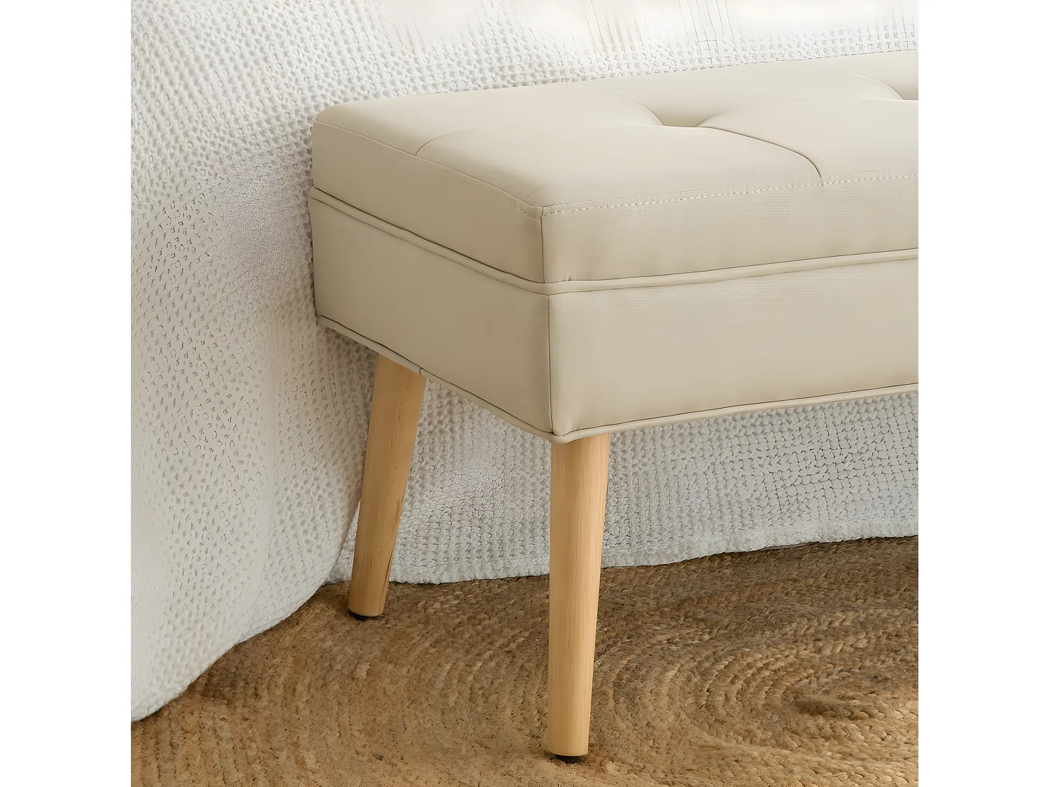 Banc en mdf Beige 119x43