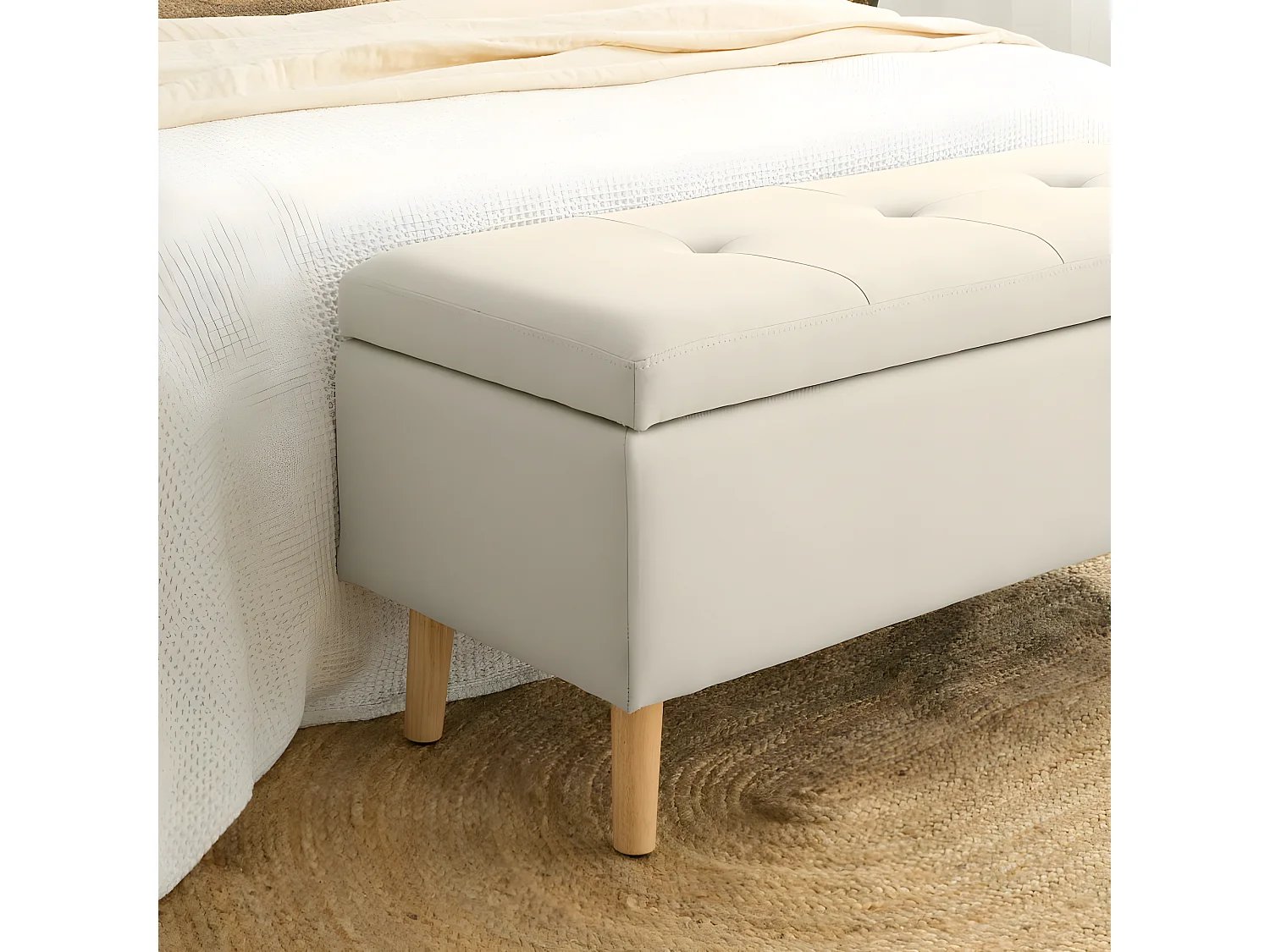 Banc en mdf Beige (800) 106x46