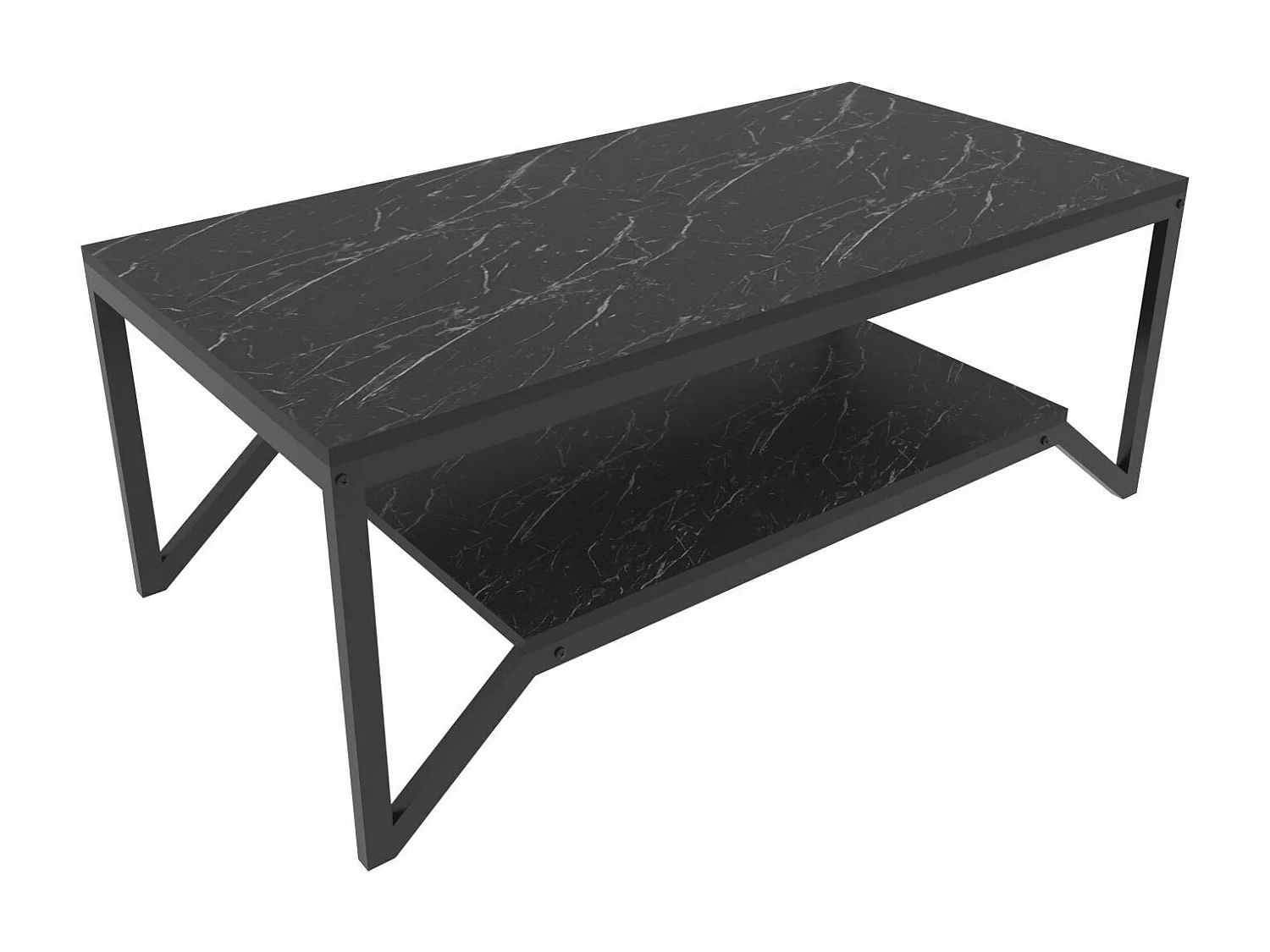Table basse design houyi en particules de MÉLANINE noir